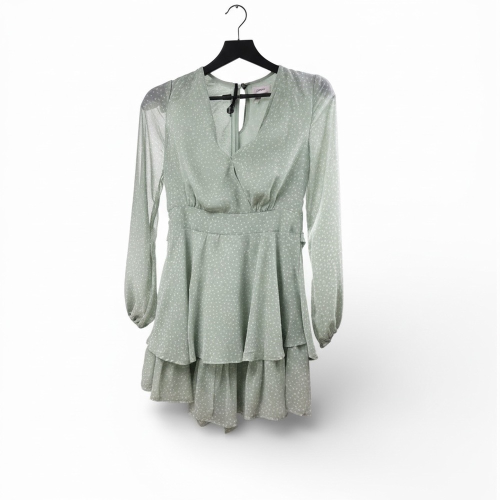 Japna Light Green Long Sleeve Dress
